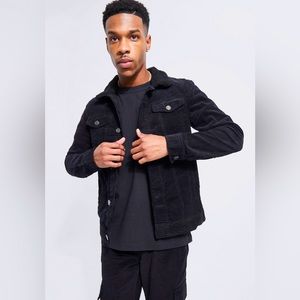 CORDUROY JACKET WITH BORG COLLAR